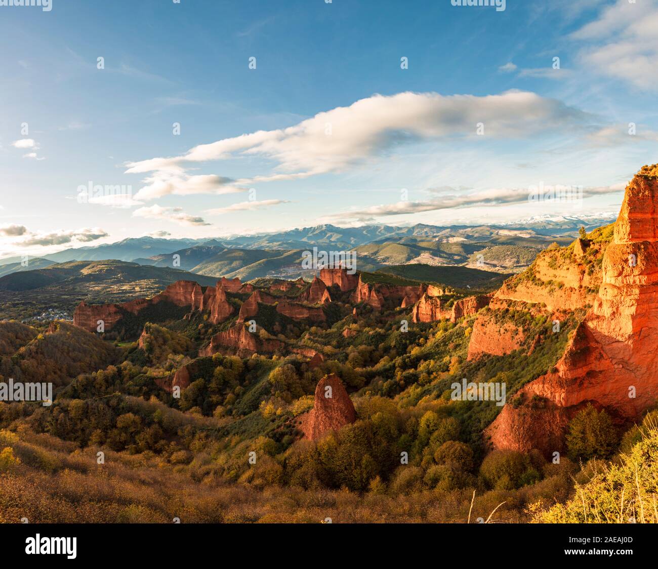 Las Médulas.old roman gold mining. El Bierzo, León, Banque D'Images