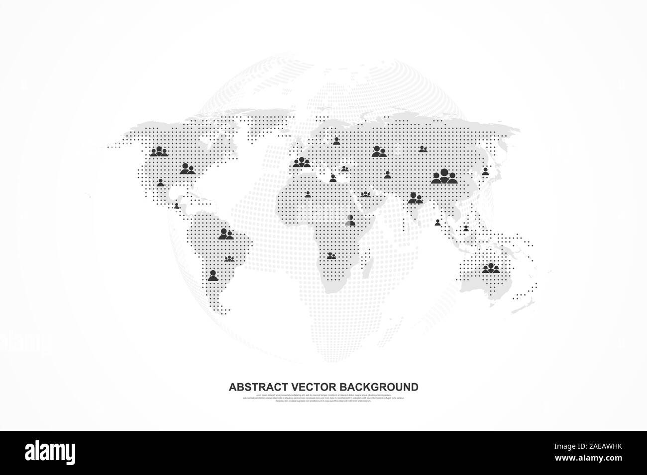 Connexion réseau Global concept. Big la visualisation de données. Réseau social dans la communication des réseaux informatiques mondiaux. La technologie de l'Internet. Business Illustration de Vecteur