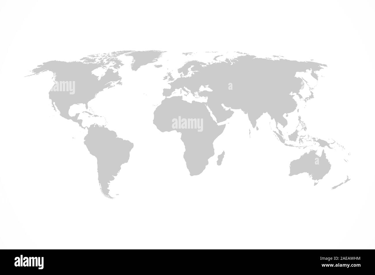 Carte du monde gris design plat d'illustration vectorielle. Illustration de Vecteur