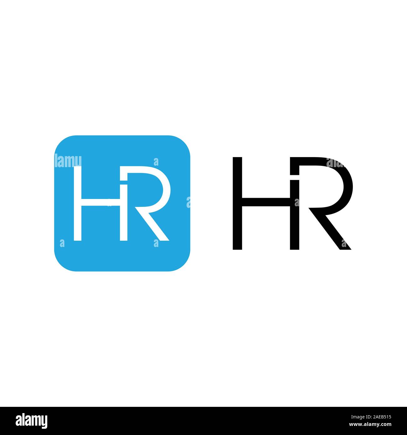Initiales RH Lettre Symbole vecteur modèle de conception de logo graphique Illustration de Vecteur