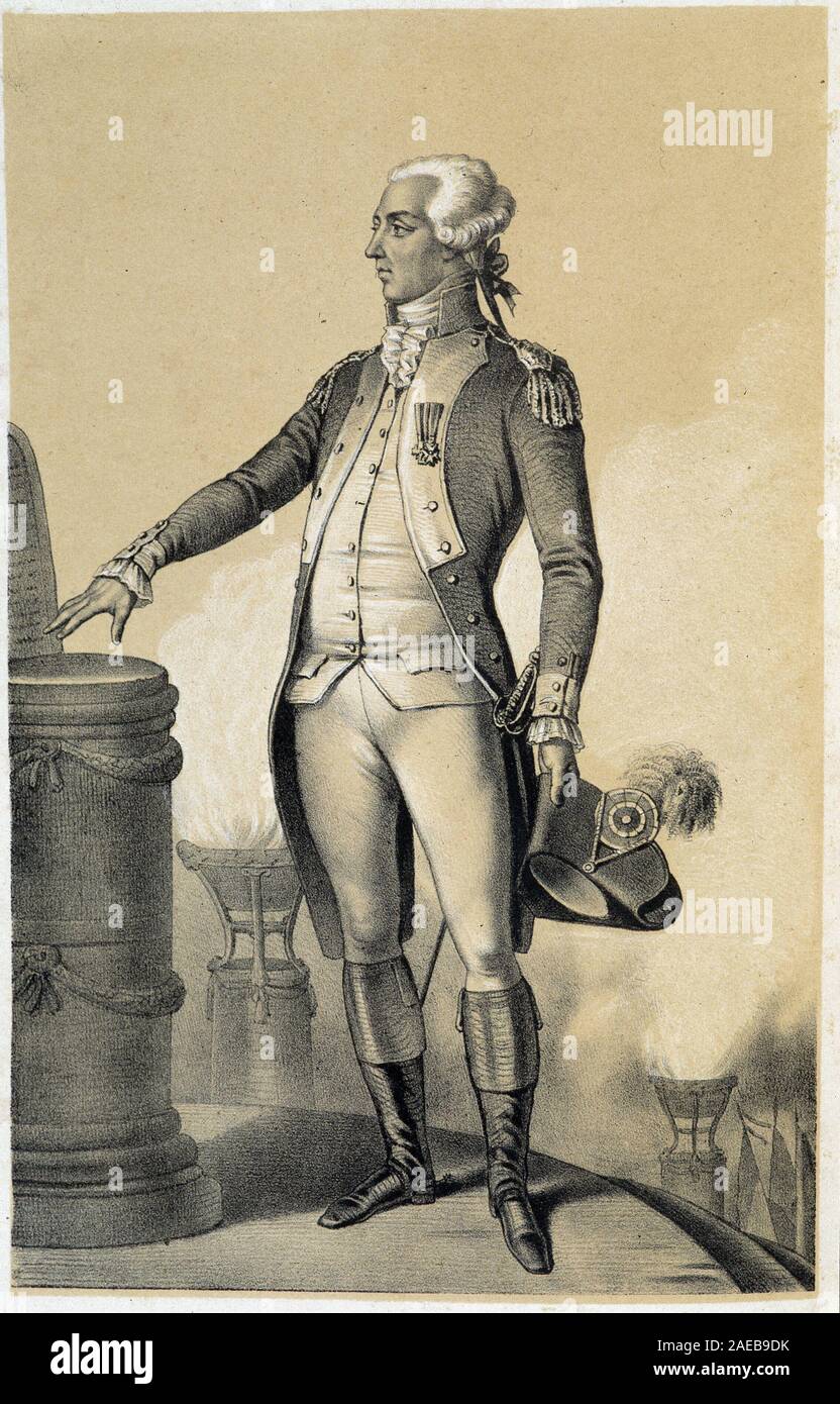 Lafayette (La Fayette) - dans 'Galerie historique de la Révolution française de Albert Maurin, 1843 Banque D'Images