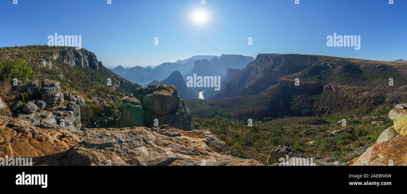 Le sentier de randonnée Leopard dans le blyde river canyon, Mpumalanga, Afrique du Sud Banque D'Images