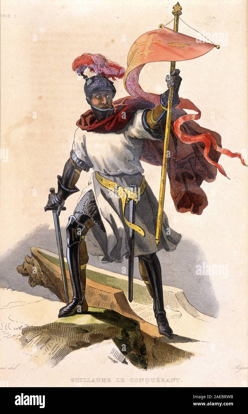 Portrait de Guillaume le Conquerant - dans "Le Plutarque francais", ed. Mennechet, 1835 Banque D'Images