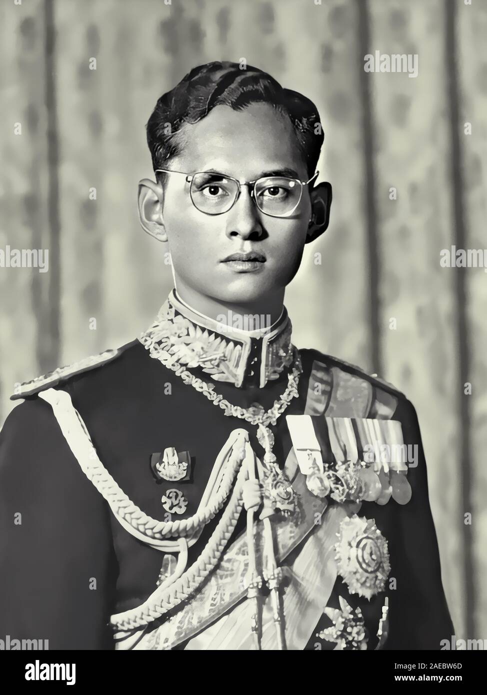 Le roi Bhumibol Adulyadej et la reine Sirikit de Thaïlande Banque D'Images