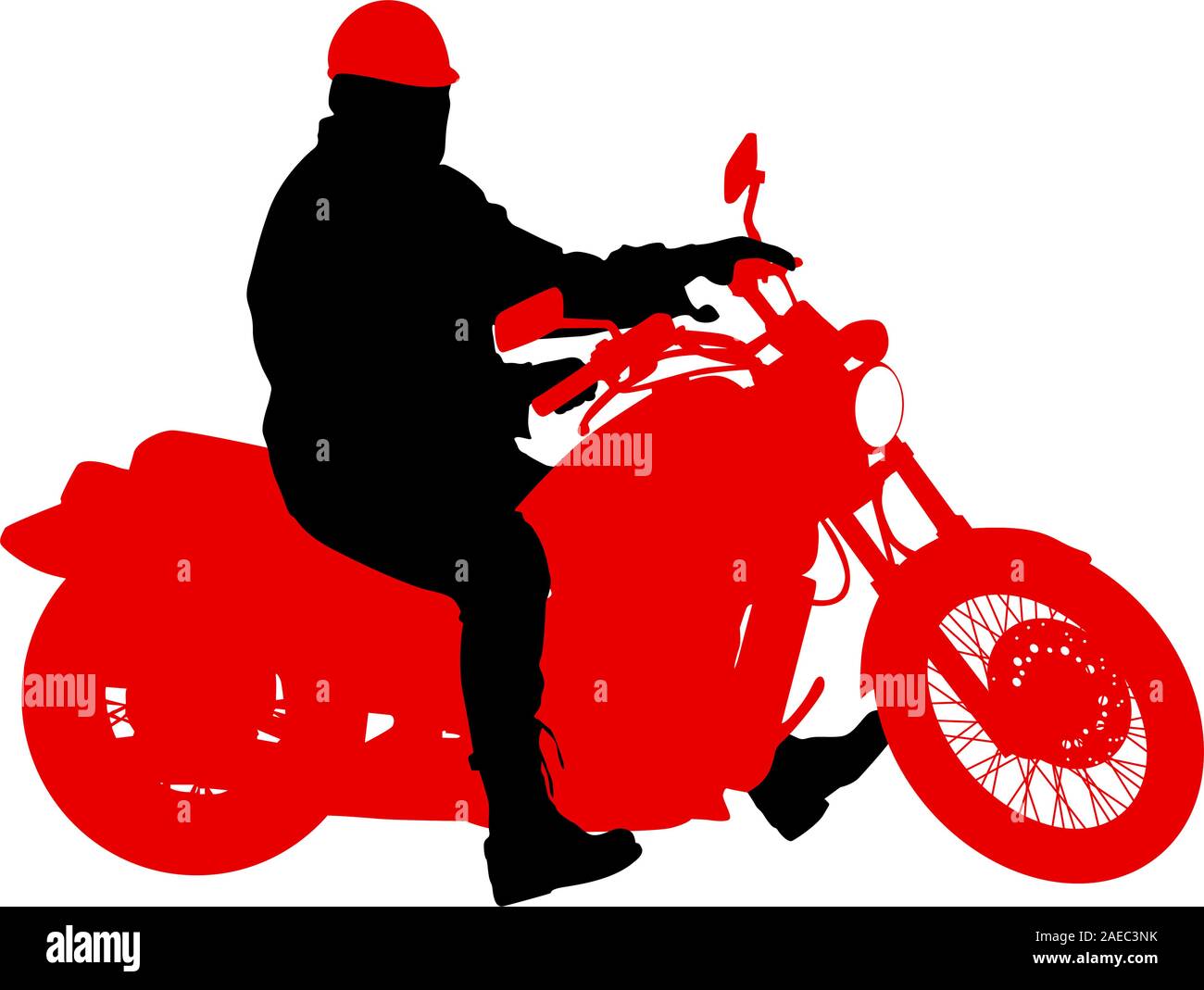 Silhouettes noires Motocross rider sur une moto. Illustrations vectorielles. Illustration de Vecteur