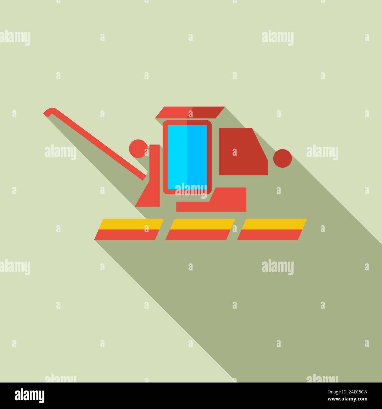 Design plat icône moderne concept moissonneuse-batteuse. Vector illustration. Illustration de Vecteur
