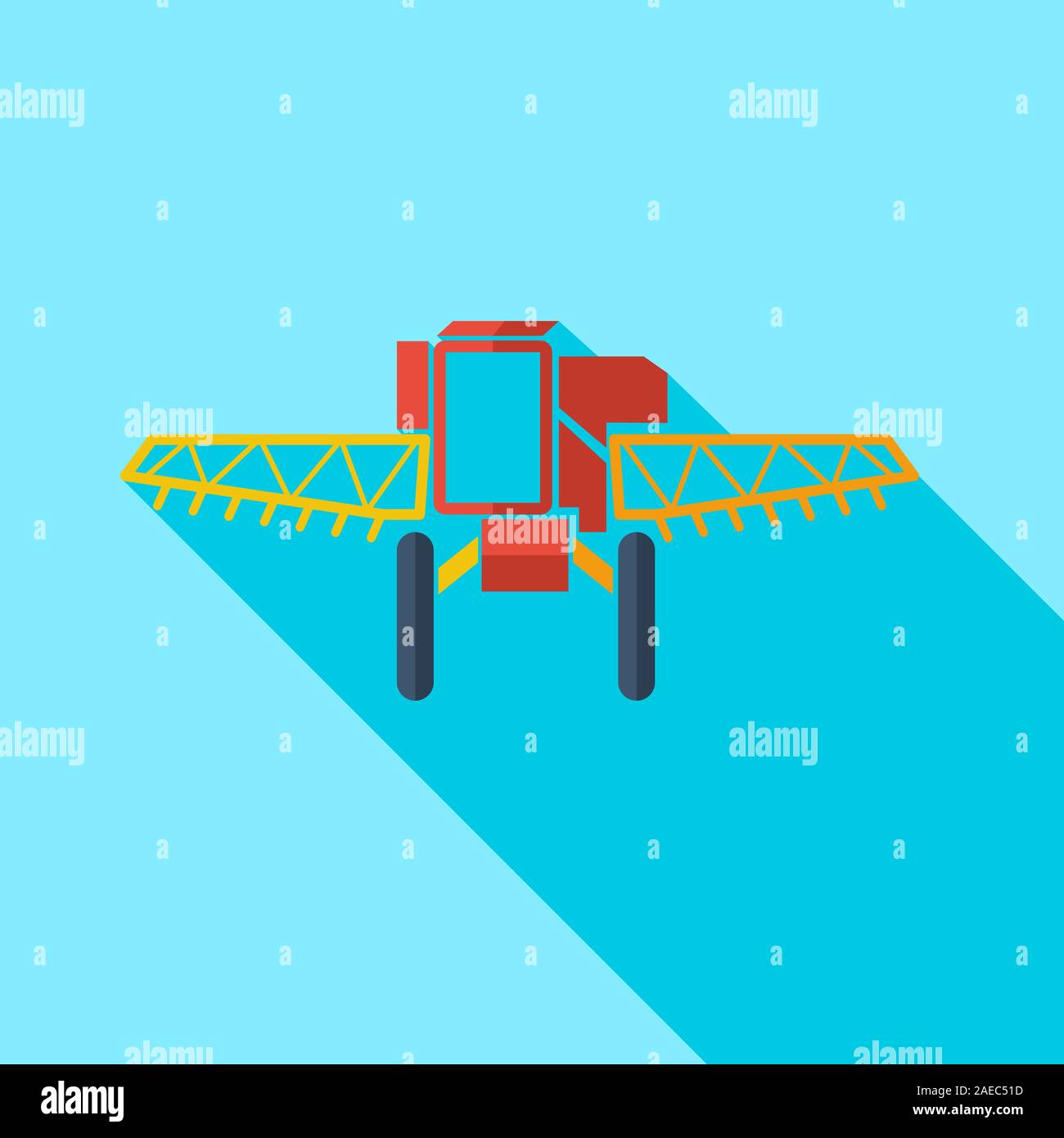 Design plat icône moderne concept moissonneuse-batteuse. Vector illustration. Illustration de Vecteur