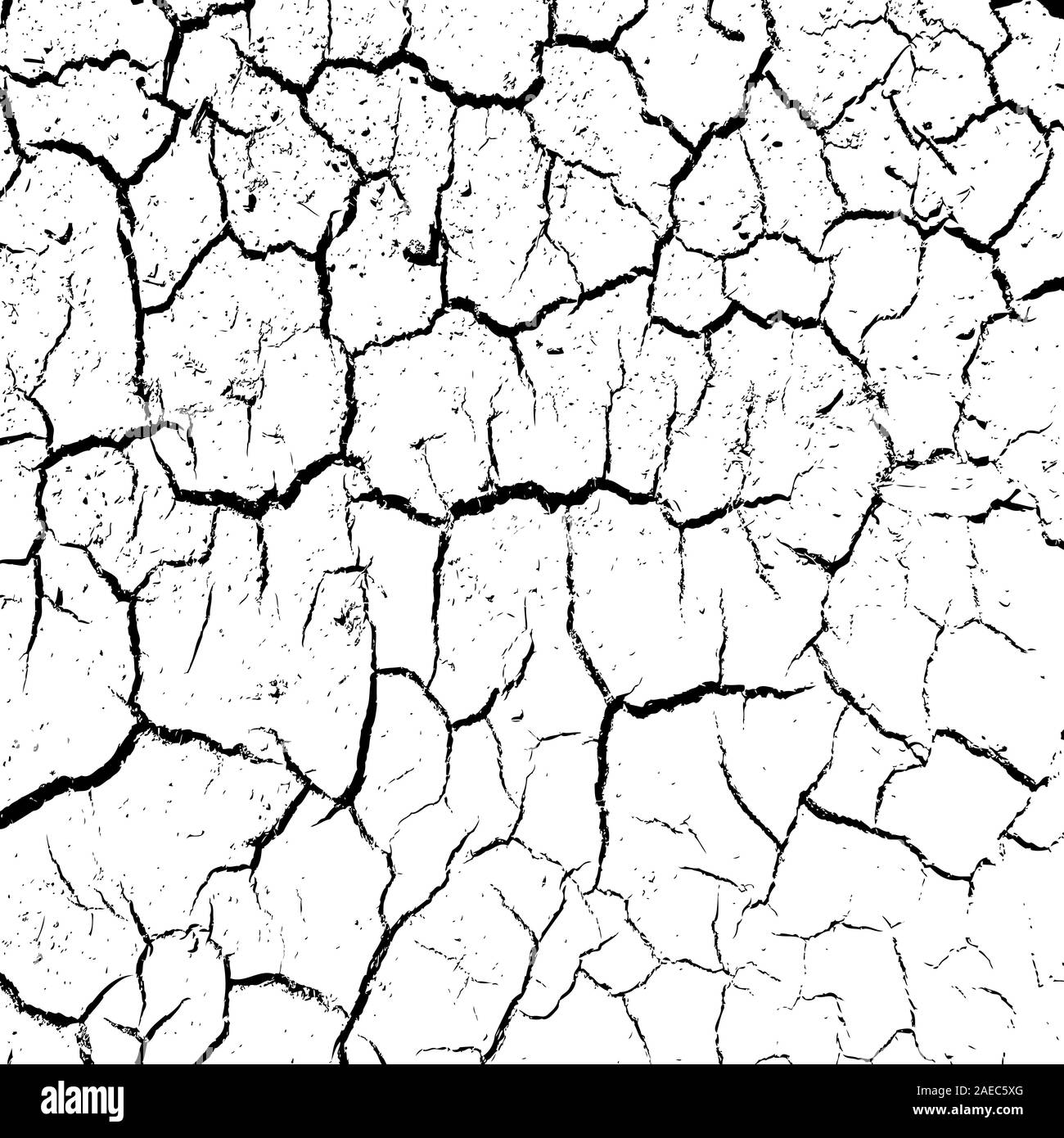 La masse d'argile fissurée dans la saison sèche. Vector illustration. Illustration de Vecteur