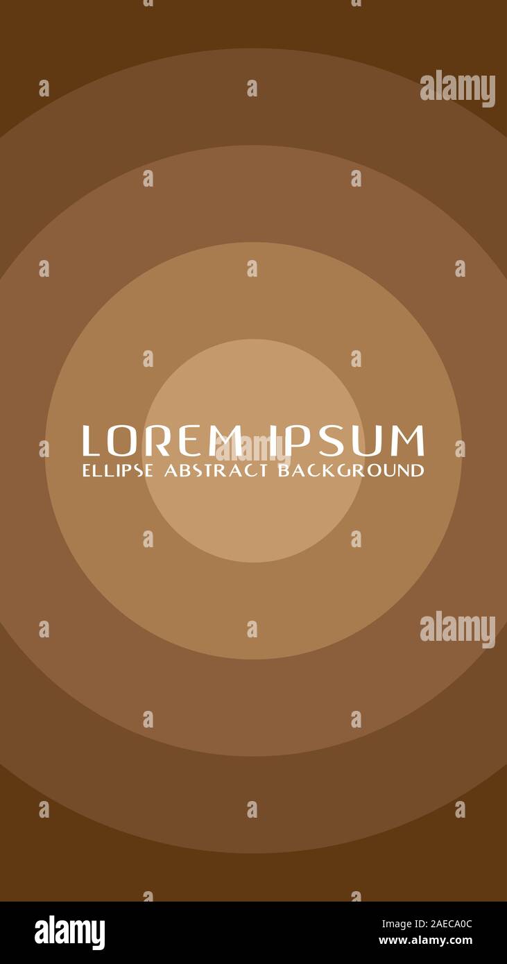 Arrière-plan coloré Design Ellipse Concept, Design, modèle Résumé fond Beige Brun Café Gradation, convient pour Instagram Story, Portrait Illustration de Vecteur