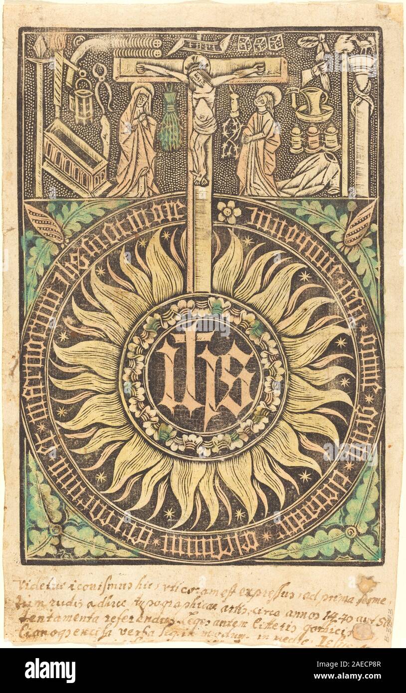 La monographie sacré avec la Crucifixion et symboles de la passion