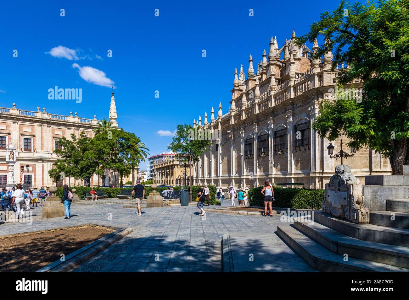 La Cathédrale de Séville Espagne chrétienne est la plus grande cathédrale gothique au monde Banque D'Images