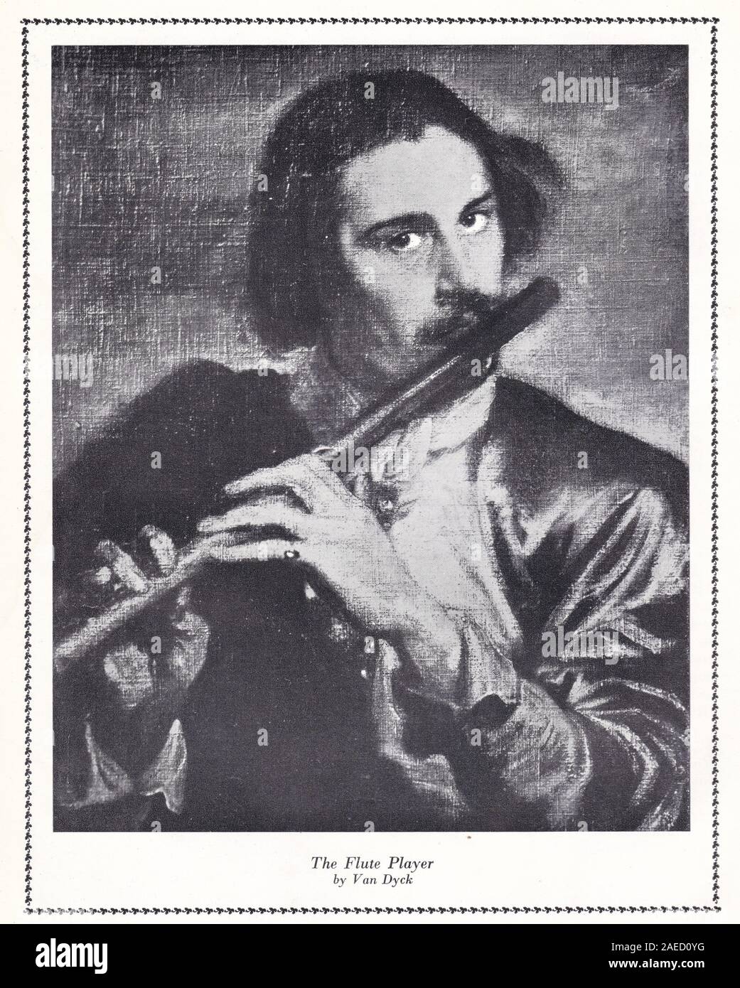 "Le joueur de flûte" de Van Dyck. Banque D'Images