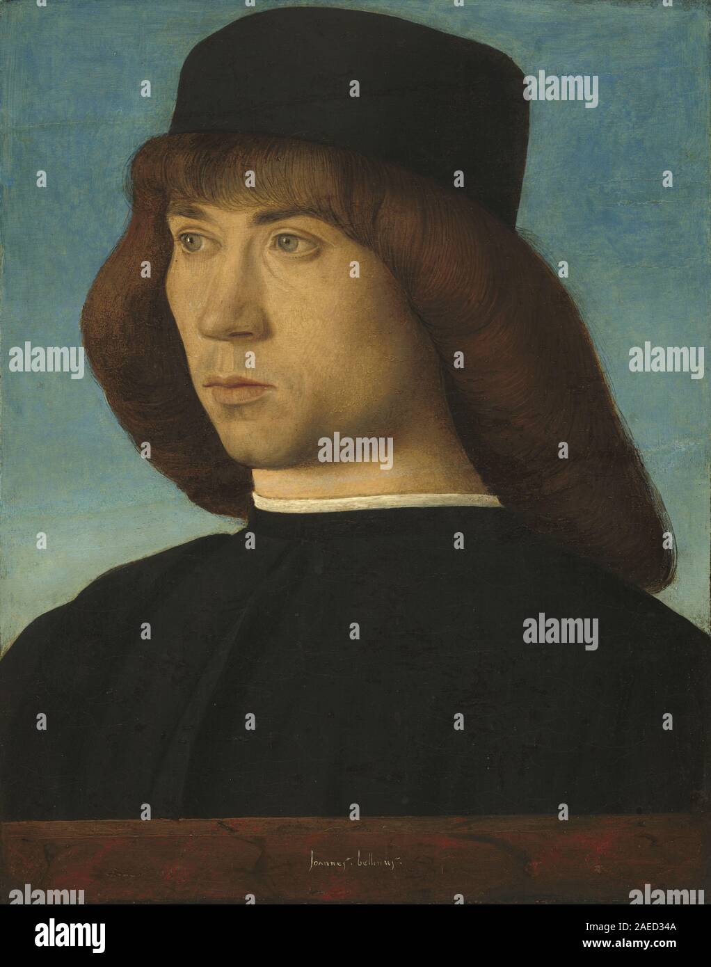 Giovanni Bellini, Portrait d'un jeune homme, c 1490 Portrait d'un jeune homme ; années 1490 date Banque D'Images