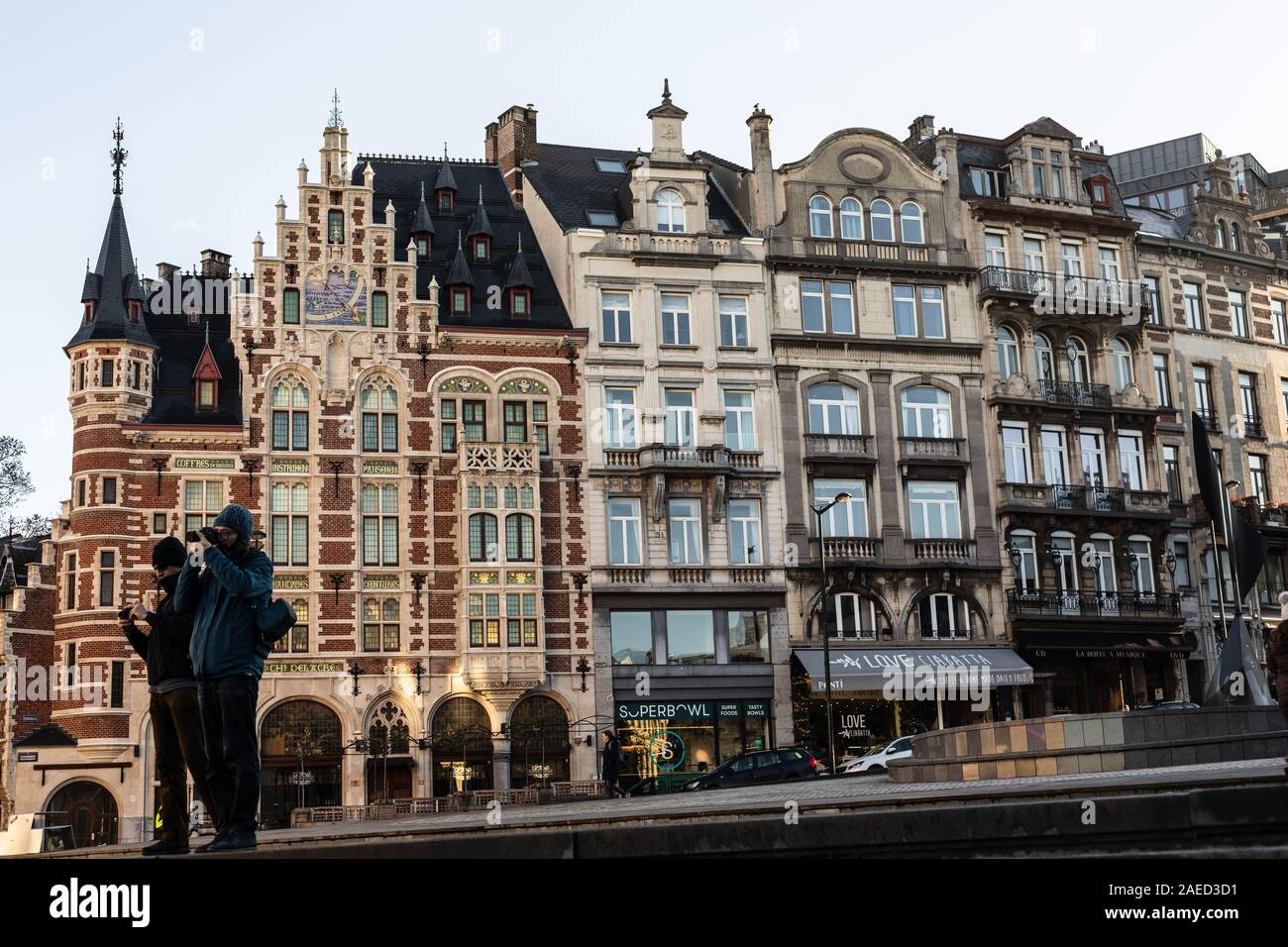 Rue de Bruxelles, Belgique Banque D'Images