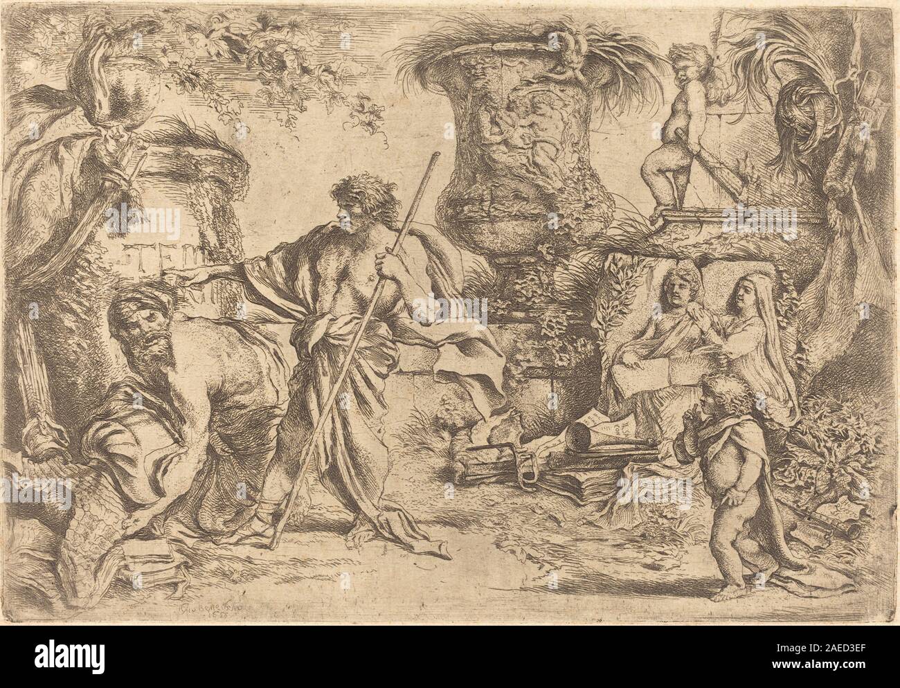 Giovanni Benedetto Castiglione, Temporalitas Aeternitas, 1655 Temporalitas Aeternitas ; 1655date Banque D'Images