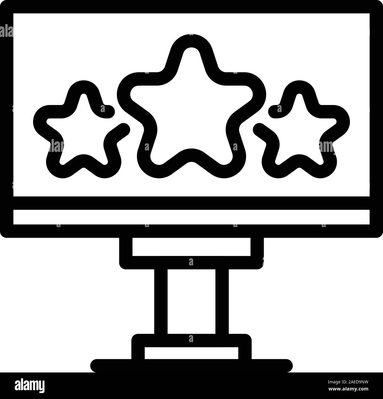 Campagne-ville style du contour, l'icône d'affichage Illustration de Vecteur