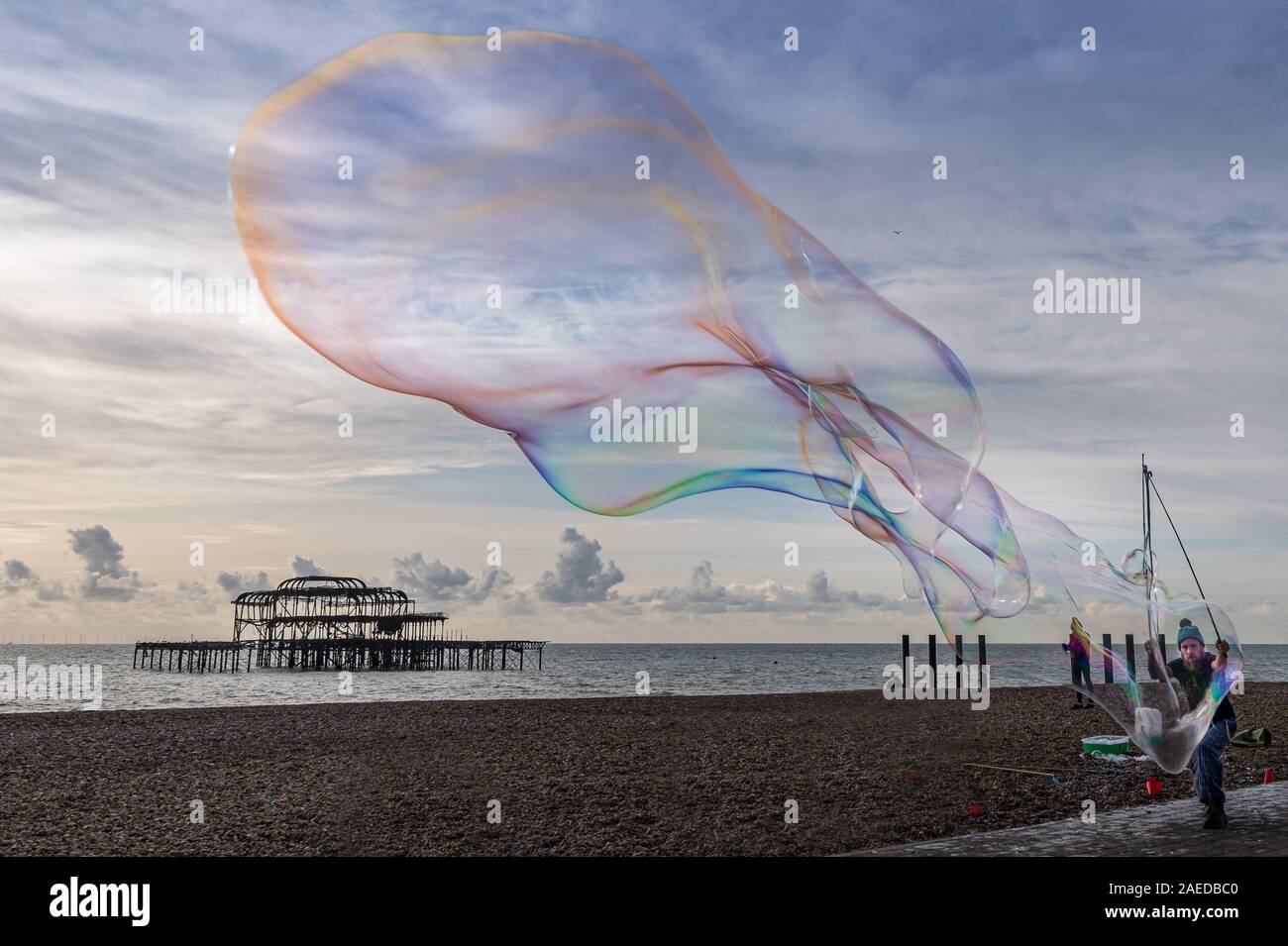 Grosse bulle sur la plage de Brighton Banque D'Images