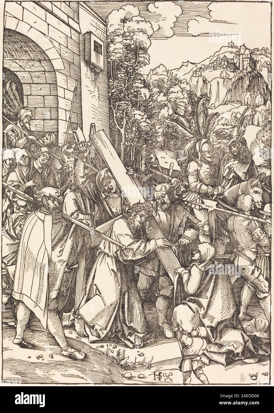 Leonard Hans Schäufelein, le Christ portant la croix le Christ portant la croix Banque D'Images