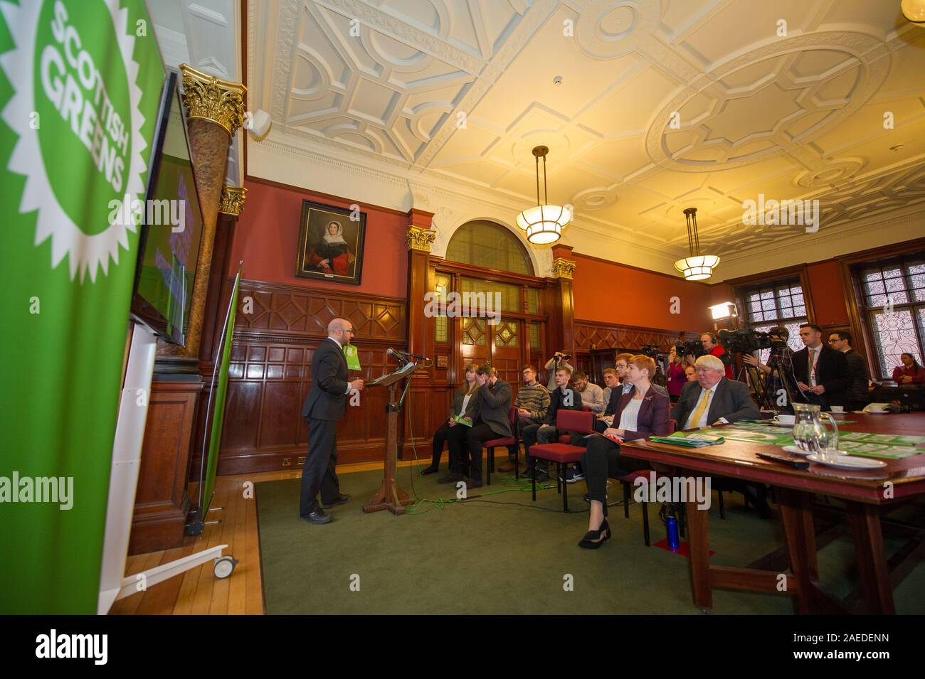 Glasgow, Royaume-Uni. 25 novembre 2019. Sur la photo : Patrick Harvie MSP - La chef du Parti Vert écossais. Crédit : Colin Fisher/Alamy Live News. Banque D'Images