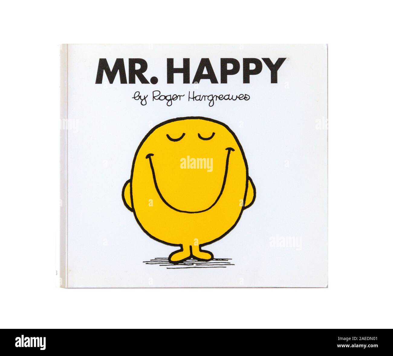 Monsieur heureux de Mr Men series children's book par Roger Hargreaves, Greater London, Angleterre, Royaume-Uni Banque D'Images