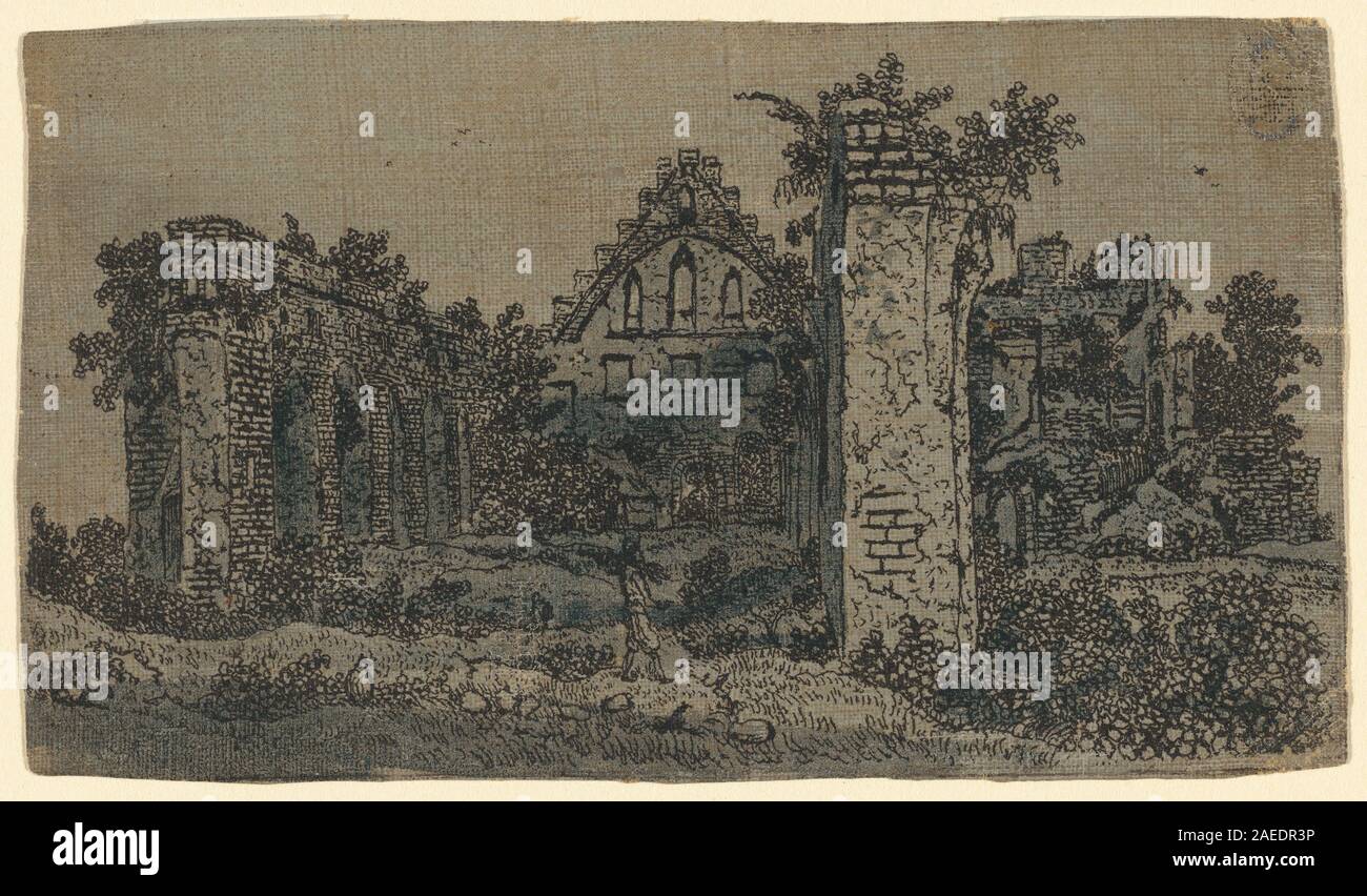 Hercules Seghers, Ruines de l'abbaye de Rijnsburg - Petite Version Ruines de l'abbaye de Rijnsburg : Petite version Banque D'Images