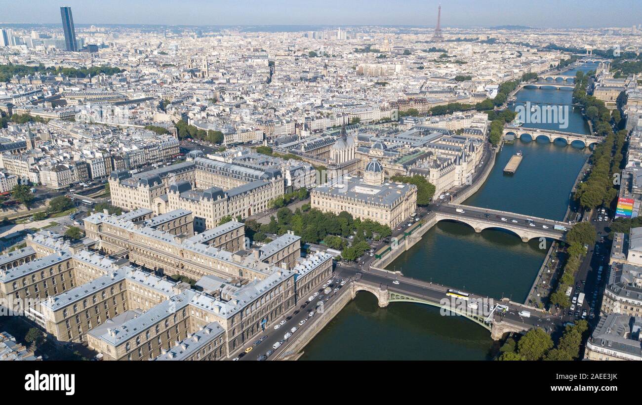 L'Ile de la Cité, Paris, France Banque D'Images