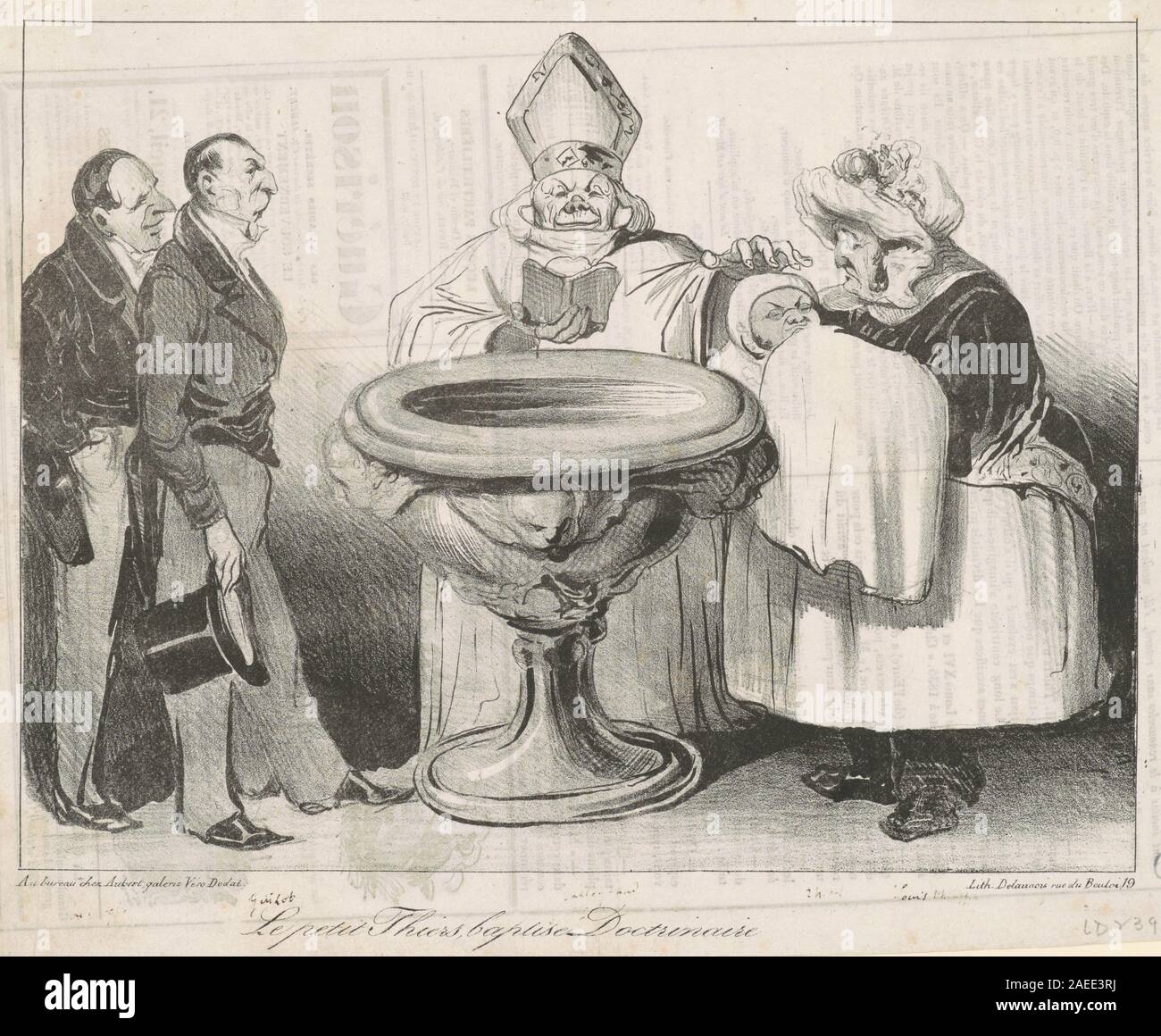 Honoré Daumier, Le Petit Thiers, baptisé doctrinaires, 19e siècle Le Petit Thiers, baptisé date du 19e siècle ; Doctrinaire Banque D'Images