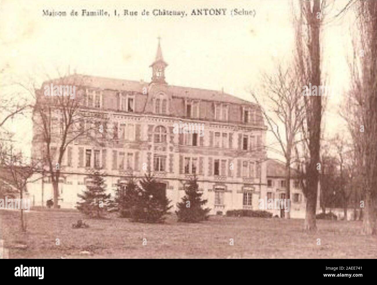 La propriété Chénier, transformé en maison de pension après l'expulsion des Marianistes en 1905. Banque D'Images