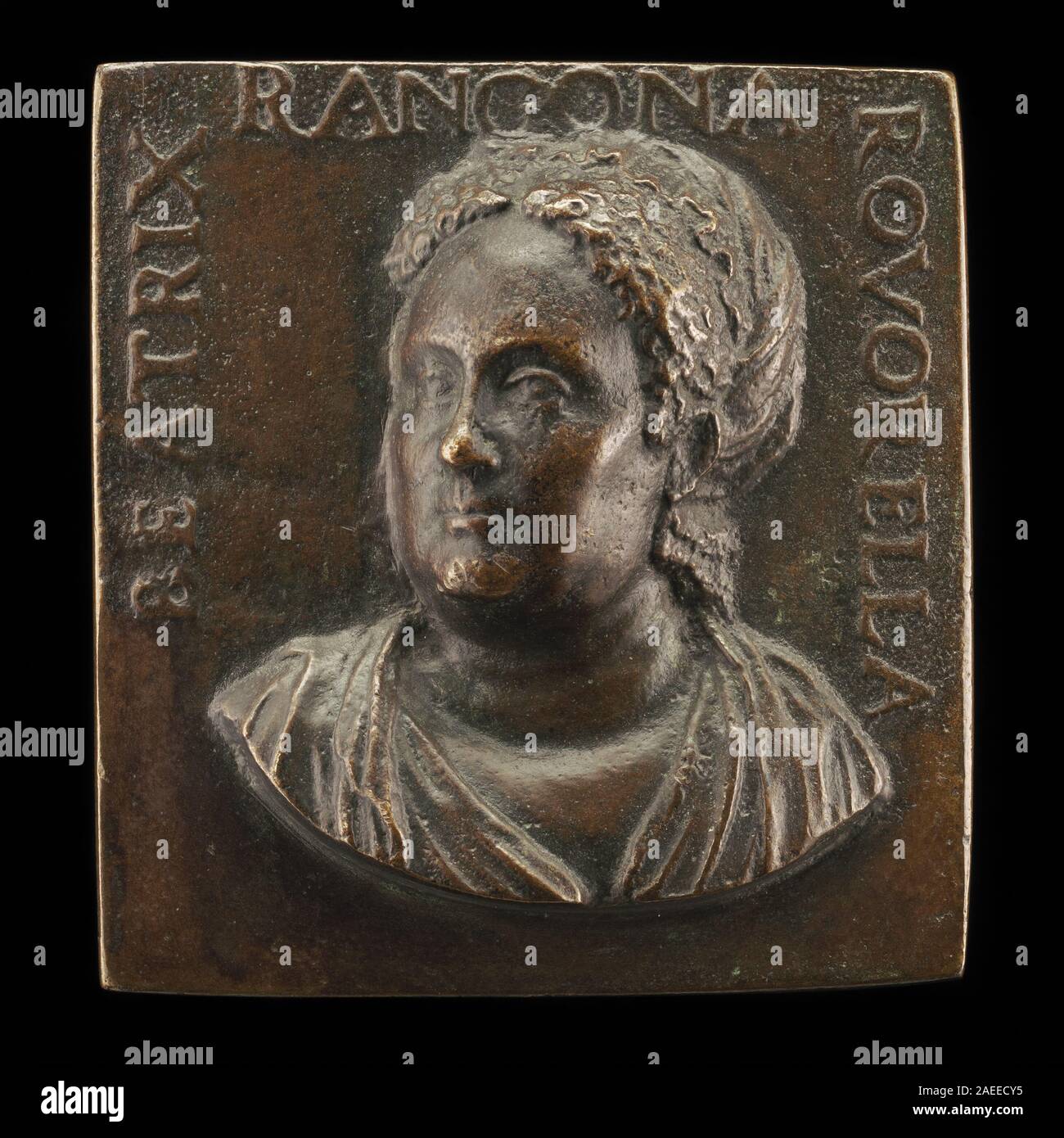 Un portrait de Beatrice Roverella, vers 1510-1575, représentant les traits du visage, la tenue vestimentaire, la coiffure, posture, et expression, montrant son identité en tant qu'épouse de Paolo Manfroni et Ercole Rangone dans l'italien du XVIe siècle Banque D'Images