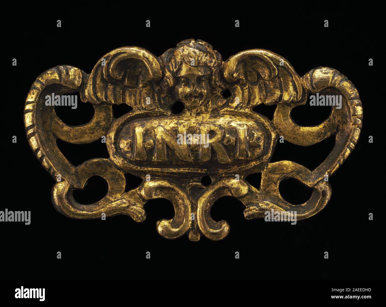 L'italien du 17e siècle, comprimé de l'inscription indiquant le sujet, d'un Crucifix, c 1600 de la tablette cette inscription, d'un Crucifix ; années 1600 date Banque D'Images L'italien du 17e siècle, comprimé de l'inscription indiquant le sujet, d'un Crucifix, c 1600 de la tablette cette inscription, d'un Crucifix ; années 1600 date Banque D'Images