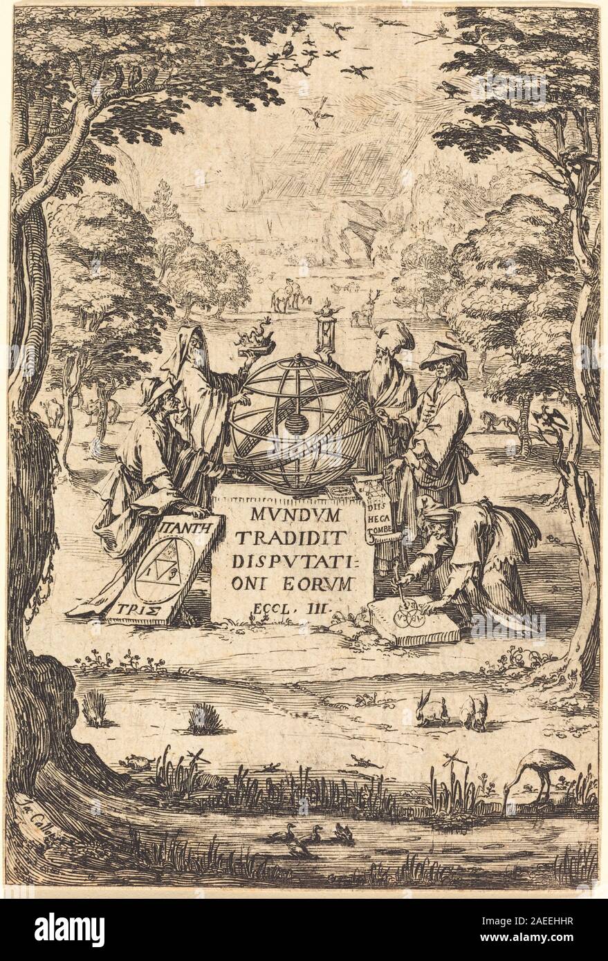 Jacques Callot, frontispice pour le Sacré Cosmologia (titre avec frontispice pour les astrologues) Cosmologia sacré (titre avec des astrologues) Banque D'Images