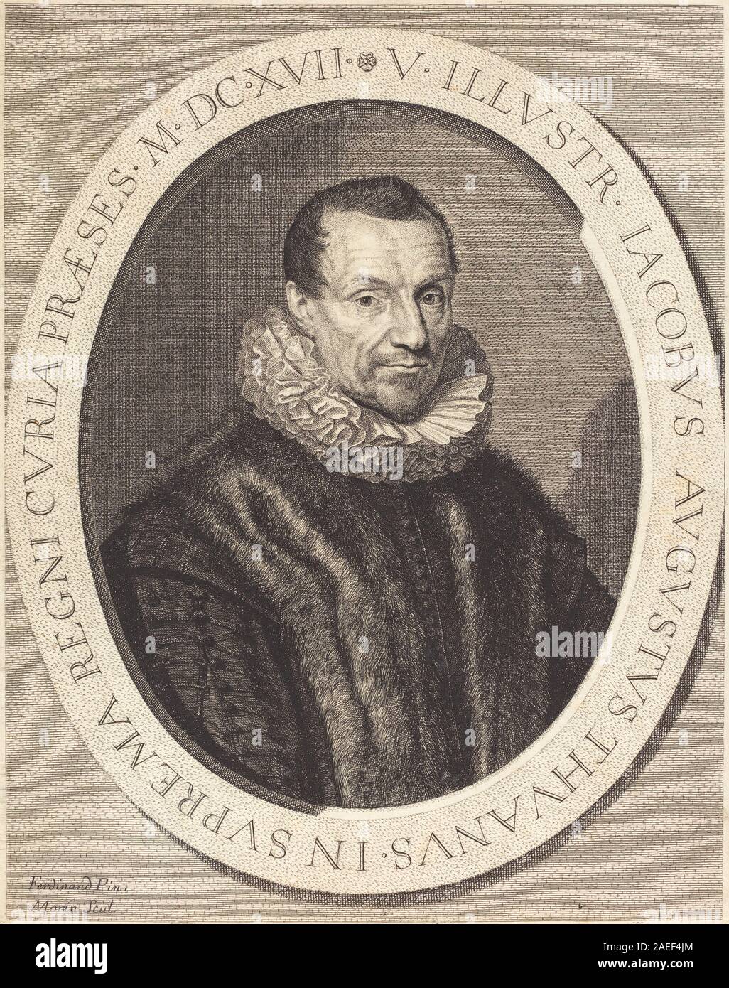 Jean Morin après Louis Elle I, Jacques Auguste de Thou, Jacques Auguste de Thou Banque D'Images