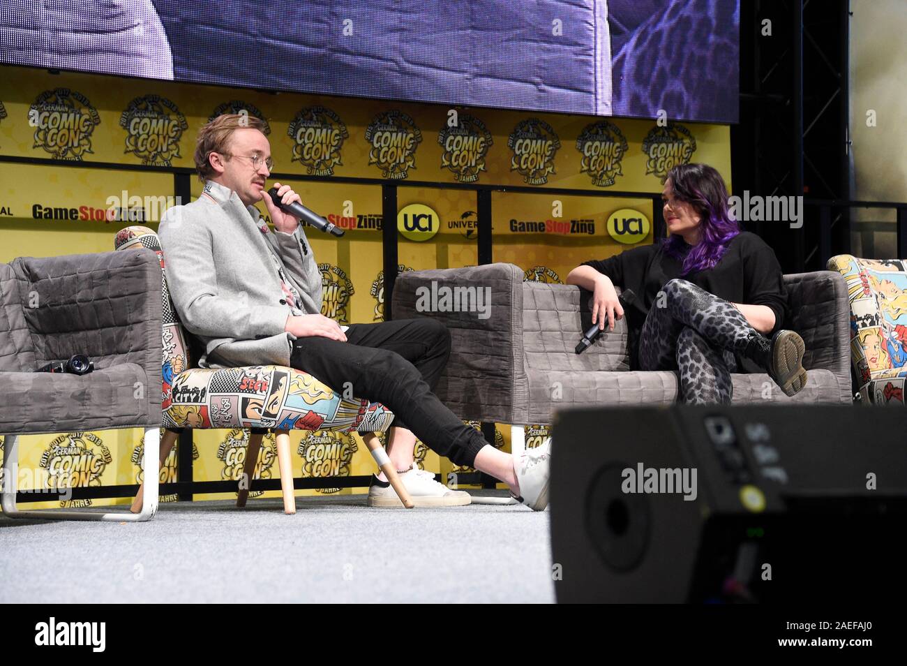 Dortmund, Allemagne. 07Th Dec, 2019. Tom Felton à la 6e allemand Comic Con 2019 Dortmund dans le hall d'exposition. Dortmund, 07.12.2019 | Conditions de crédit dans le monde entier : dpa/Alamy Live News Banque D'Images