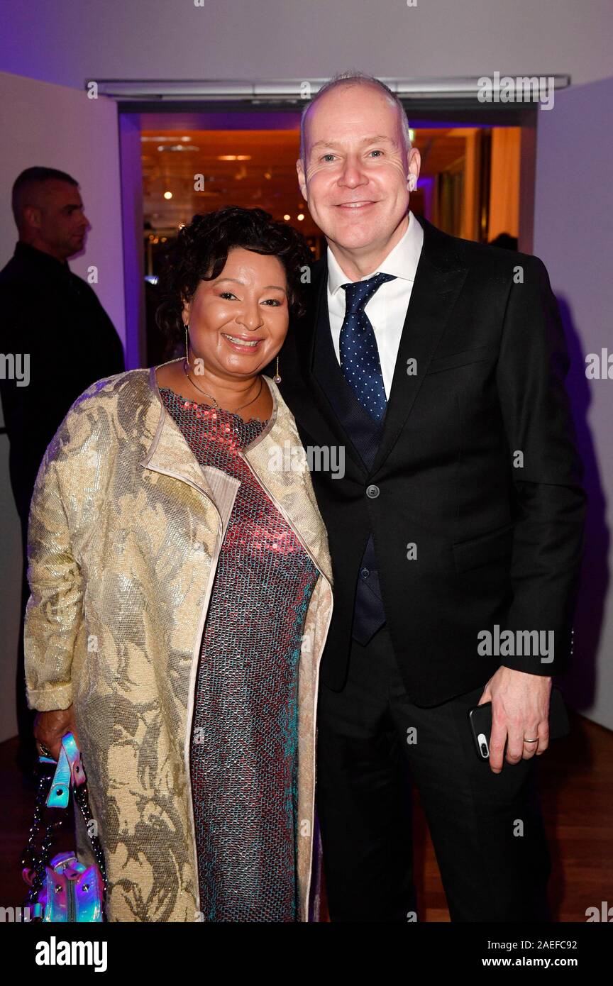 Berlin, Deutschland. 07Th Dec, 2019. David Yates avec épouse Yvonne Walcott Yates à l'aftershow partie de la 32e European Film Awards 2019 au Café Moskau. Berlin, 07.12.2019 | Conditions de crédit dans le monde entier : dpa/Alamy Live News Banque D'Images