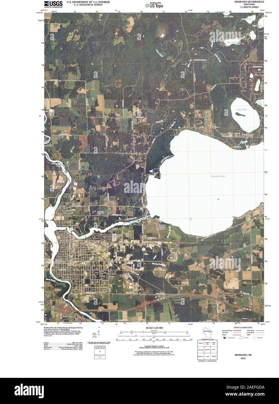 Shawano Map Carte de shawano Banque de photographies et d’images à haute résolution ...