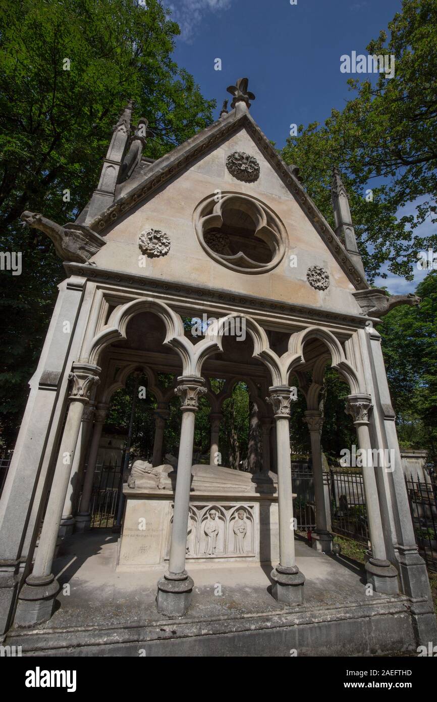 Cimetière du Père-Lachaise, tombes célèbres, PARIS Banque D'Images