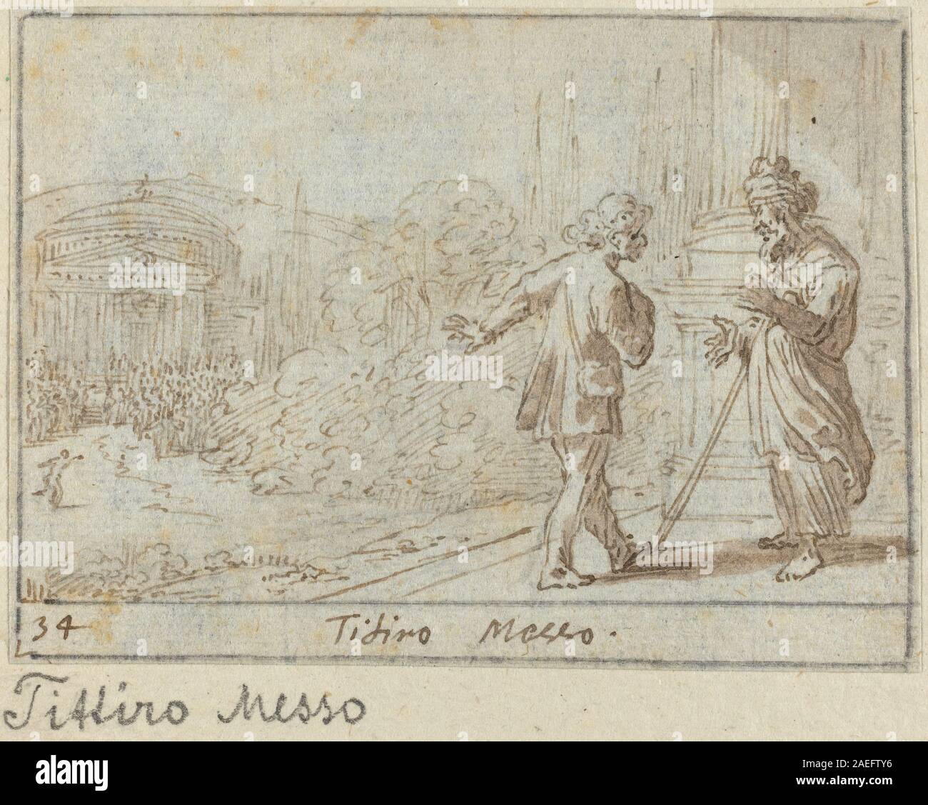 Johann Wilhelm Baur, Titiro et Messo in 1640, Titiro et Messo in date des années 1640 ; Banque D'Images