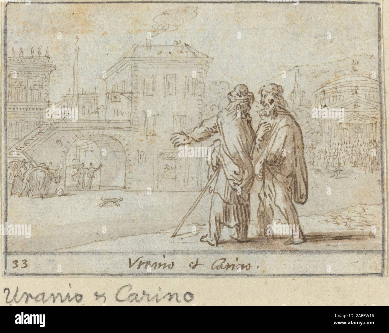 Johann Wilhelm Baur, Uranio et Carino, 1640 Uranio et Carino, date des années 1640 Banque D'Images