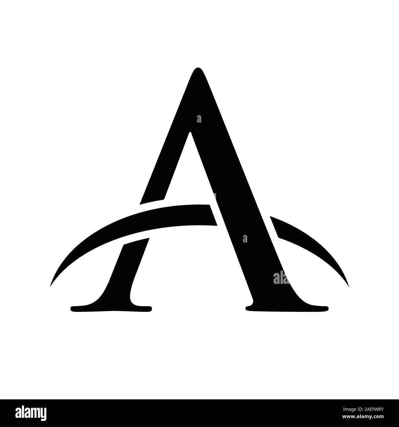 Un Lettermark Horizon horizon initial Symbole Vecteur Icône Logo Graphique Modèle de conception Illustration de Vecteur