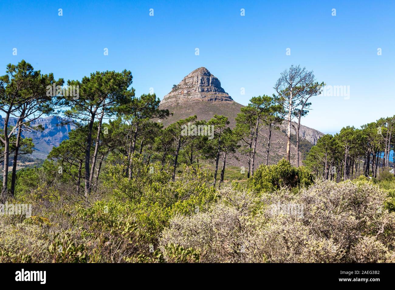 Vue de Signal Hill à la tête des Lions avec de beaux paysage, Cape Town, Afrique du Sud Banque D'Images