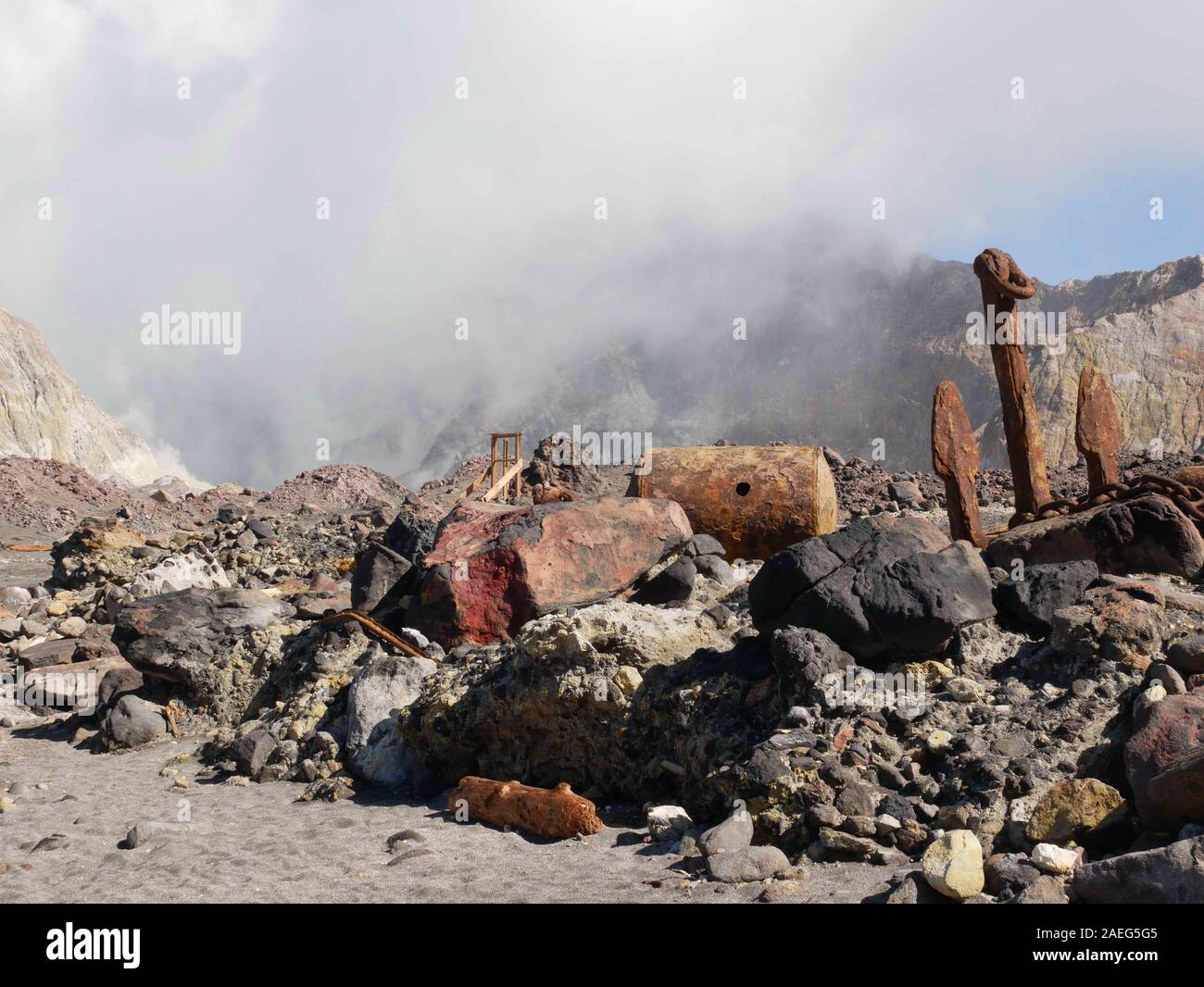 White Island/Whakaari Nouvelle-zélande volcan le plus actif. Banque D'Images