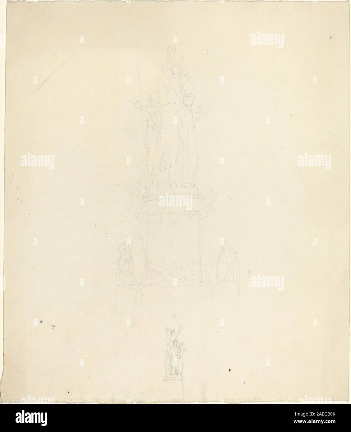 John Flaxman, Design pour la conception d'un monument ou la ferronnerie ferronnerie ou Monument de Banque D'Images