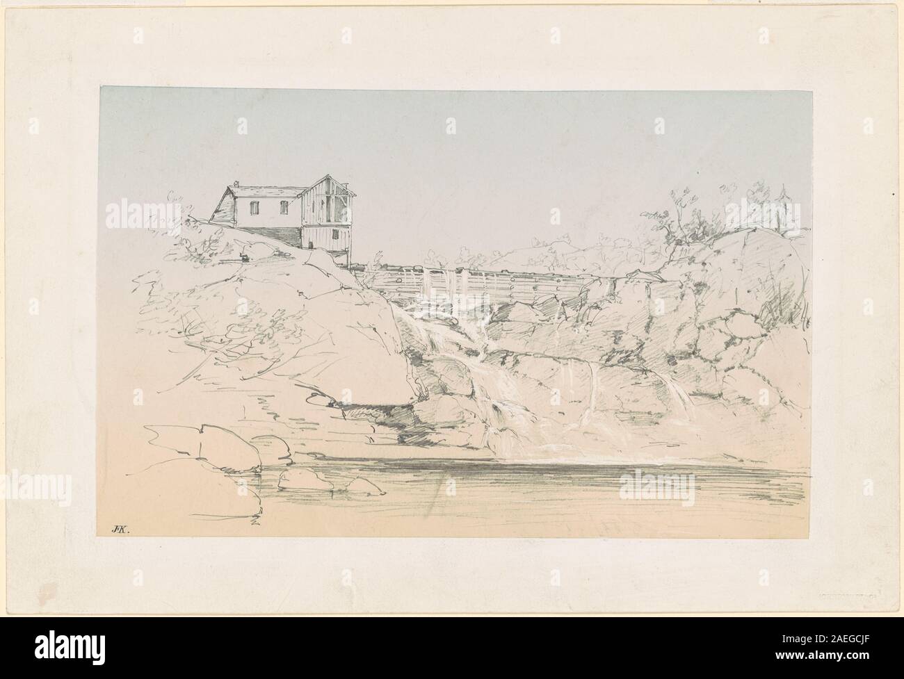 John Frederick Kensett, la construction d'un barrage, Bâtiment 1850