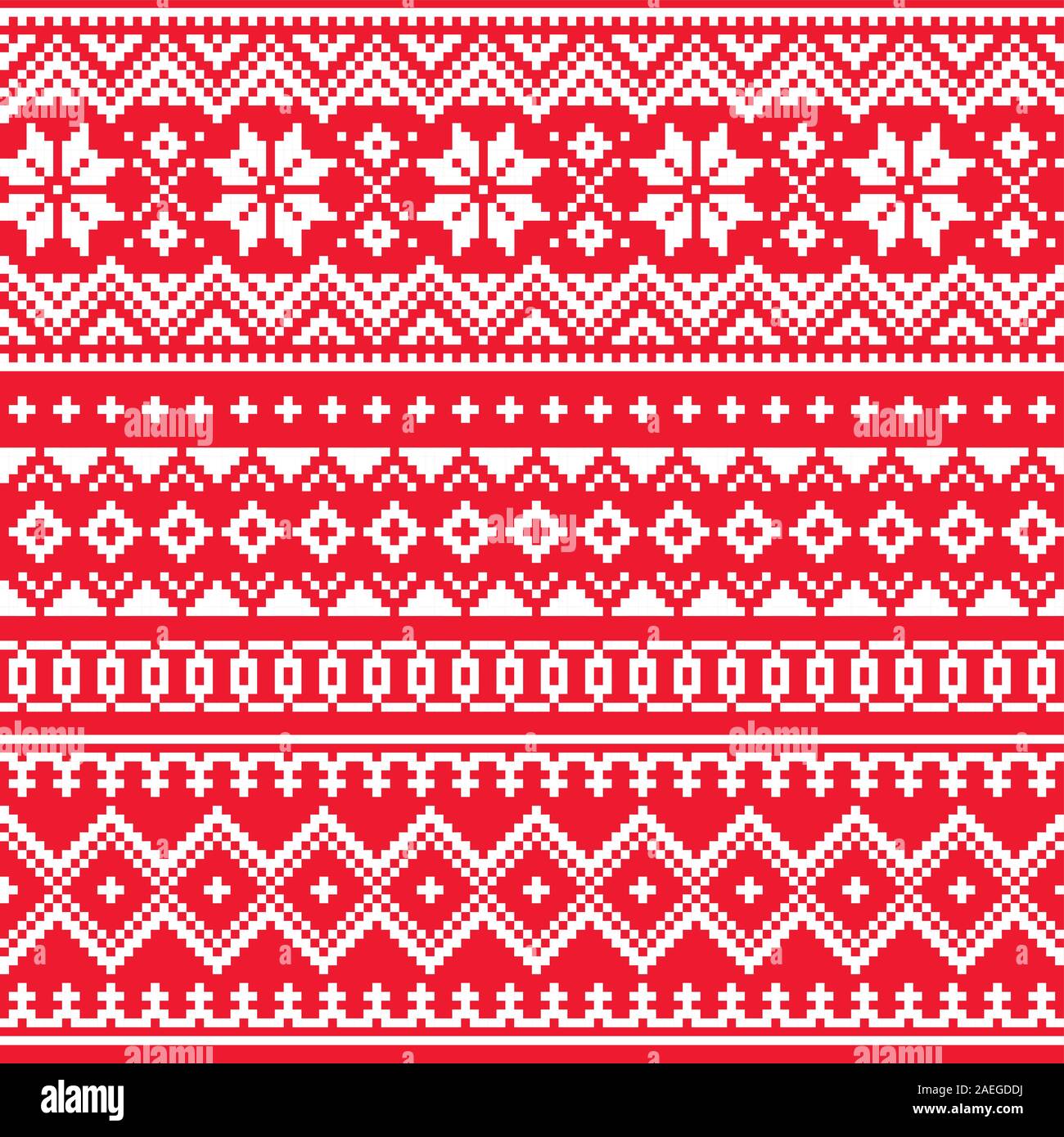 Noël, vecteur d'hiver modèle transparent, folk Scandinave art design, tricot et broderie traditionnelle inspirée par les Samis, Laponie art Illustration de Vecteur