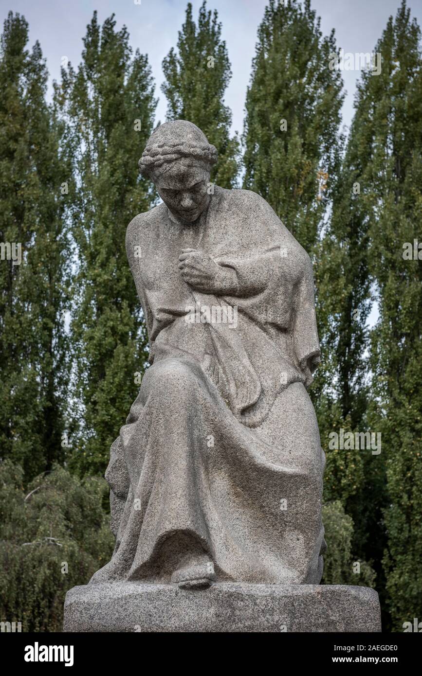 La mère Russie pleure la perte de fils et filles à la guerre soviétique Mémorial en parc de Treptow, Berlin, Allemagne Banque D'Images