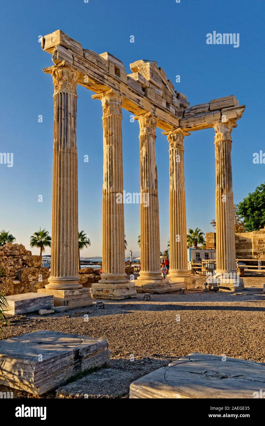 Temple d'Apollon à Side, Turquie. Banque D'Images