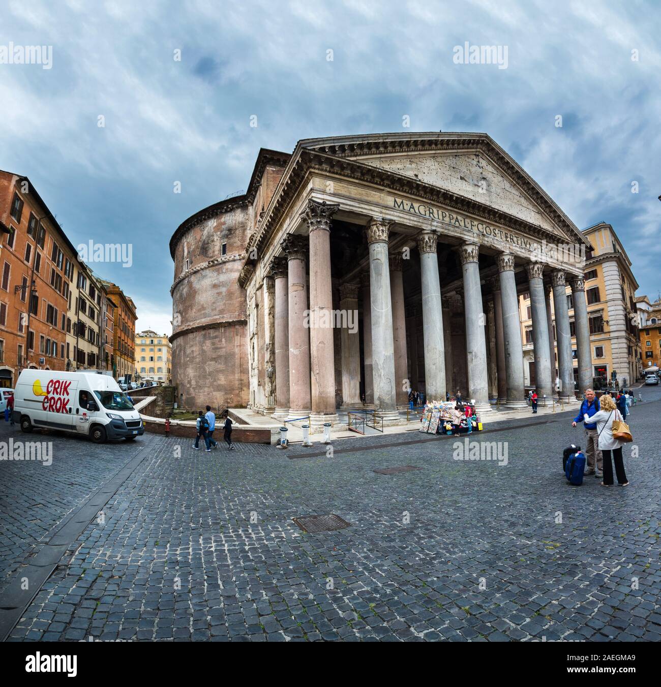 Rome, Italie - Oct 05, 2018 : célèbre Panthéon romain un jour de pluie Banque D'Images
