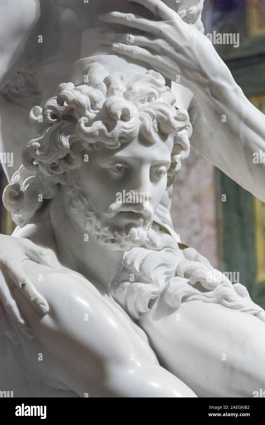 Rome, Italie - Oct 05, 2018 : portrait d'Enée en sculpture par Gian Lorenzo Bernini Banque D'Images