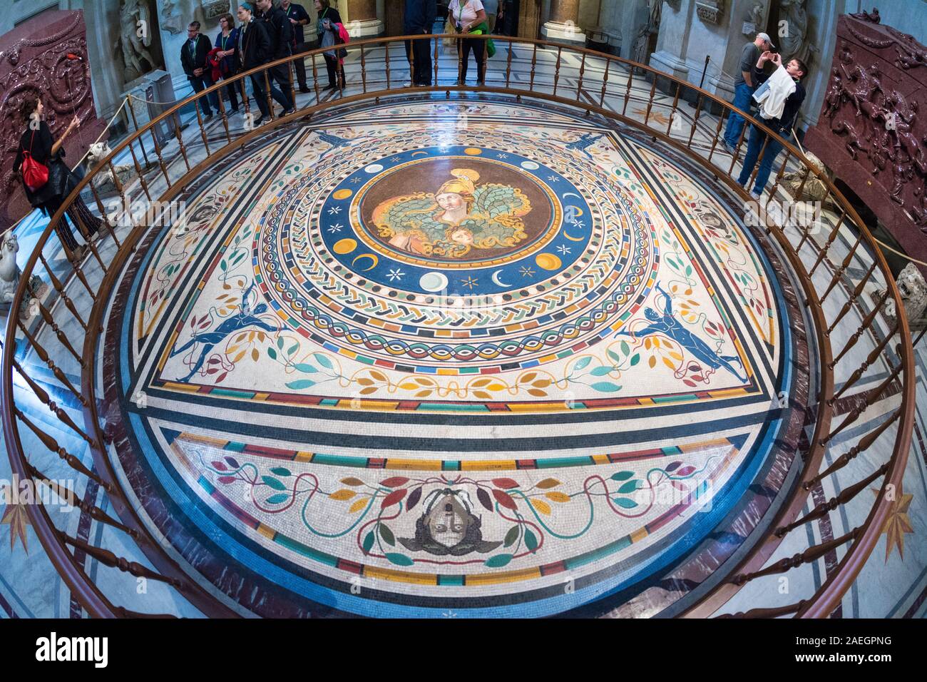 Rome, Italie - Oct 06, 2018 Original : mosaïque byzantine de Constantinople à la Pio Musée Clémentine au Vatican Banque D'Images