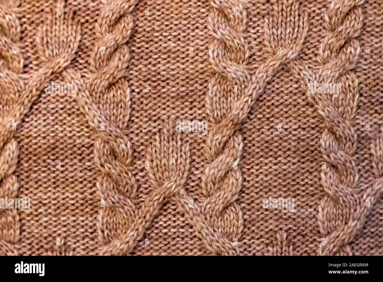 Fragment de tissu brun. Vue de dessus. Banque D'Images